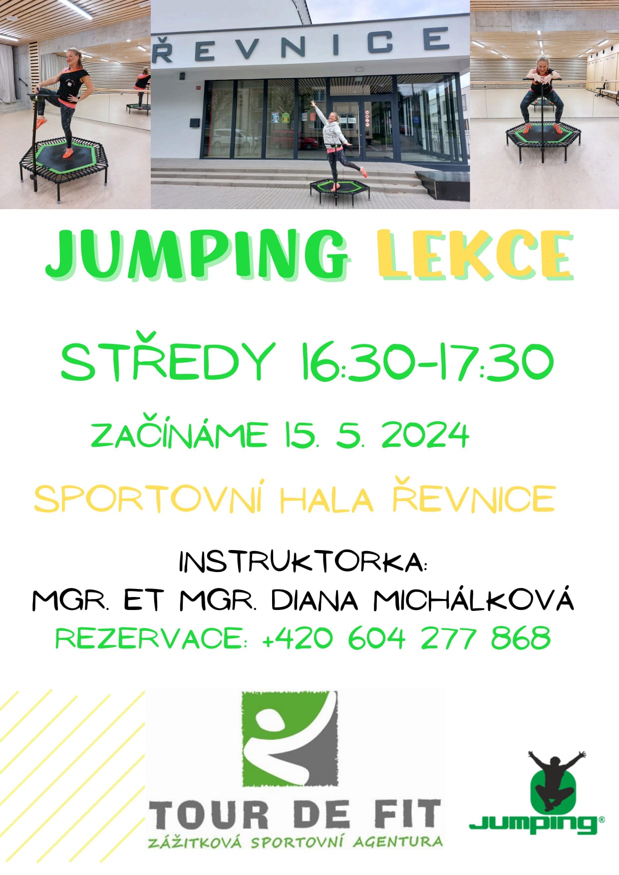 Leták Jumping ve Sportovní hale v Řevnicích